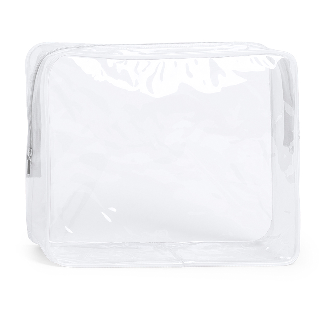 Neceser transparente blanco (23x14,5 cm.) - Detalles Caramelos SL.